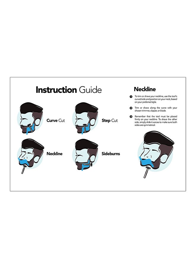 docooler - Double-Edged Beard Shaping Comb Black 17 x 11.4cm - Image 1