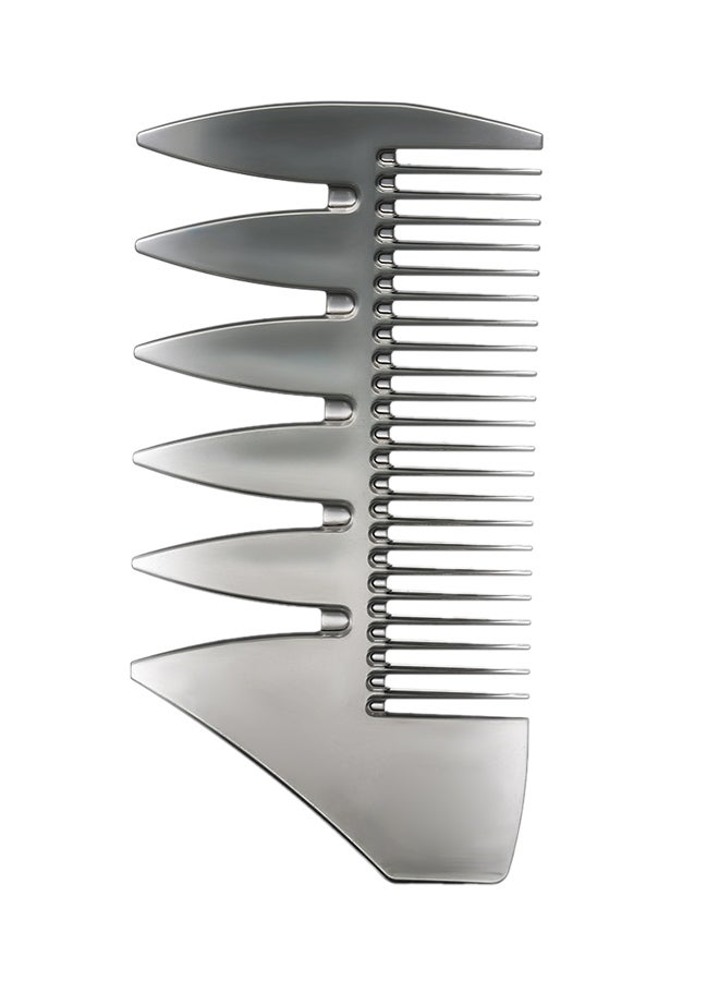ANSELF Double-sided Wide Tooth Hair Comb Grey 13 x 6 x 1cm - Image 2