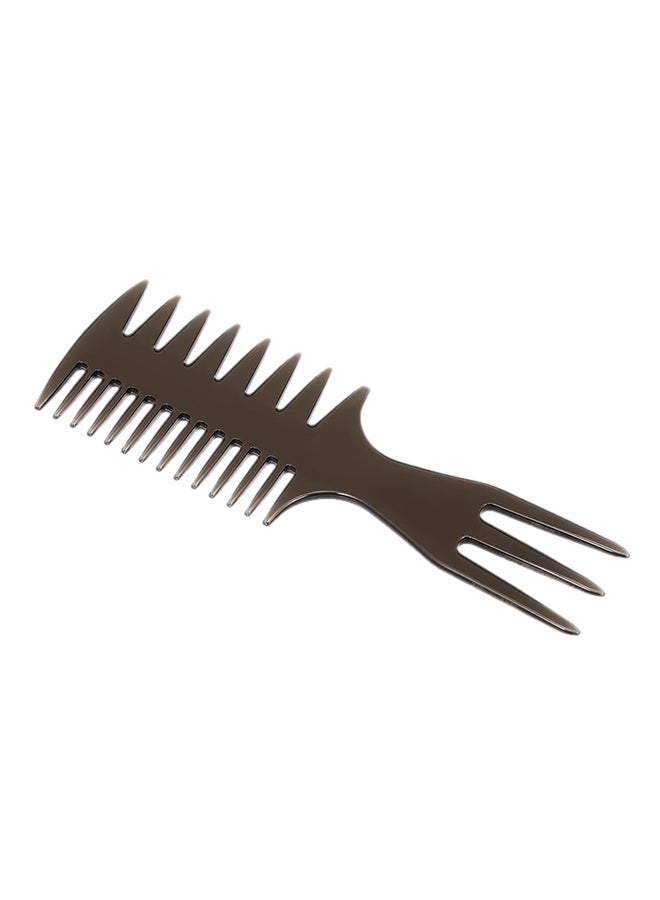 3-In-1 Wide Tooth Afro Hair Pick Comb Black 15 x 6 x 1cm - Image 2