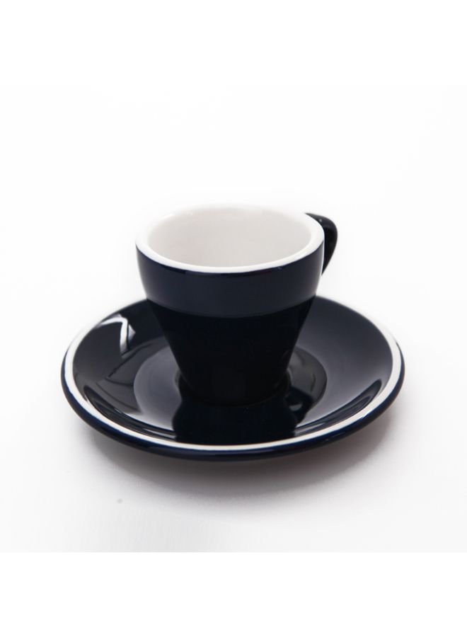 Shuer Ceramic Cup And Saucer Navy Blue 90ml  - Image 3