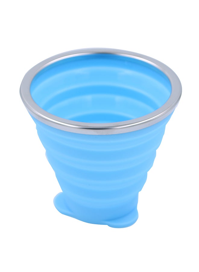 Silicone Collapsible Travel Cup Blue 14.00x7.00x8.178cm 