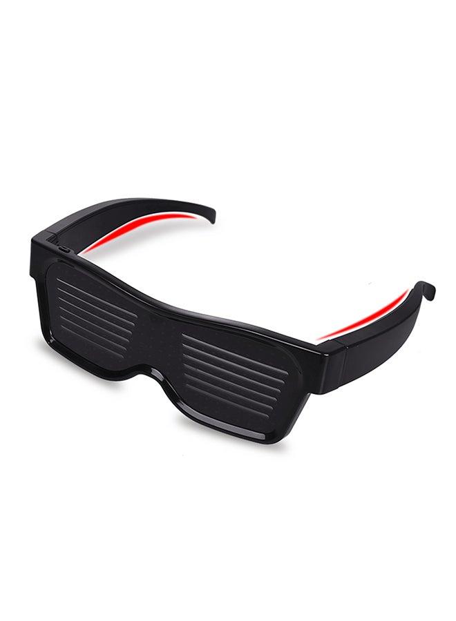 Glowing Rechargeable Party Glasses Black/Red 14.00 x 7.00cm