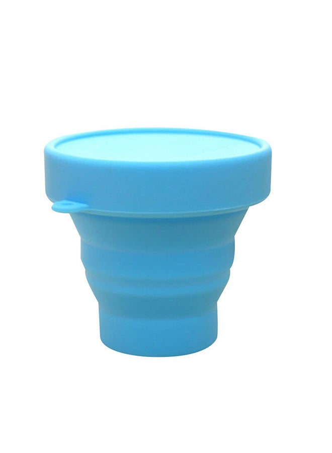 Silicone Collapsible Travel Cup Blue 14.00x7.00x8.369cm 