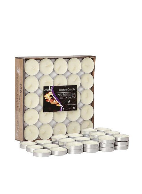 50-Piece Tea Light Candle Set White