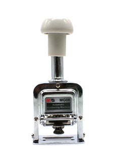 M&G 6-Digits English Numbering Stamp Silver 