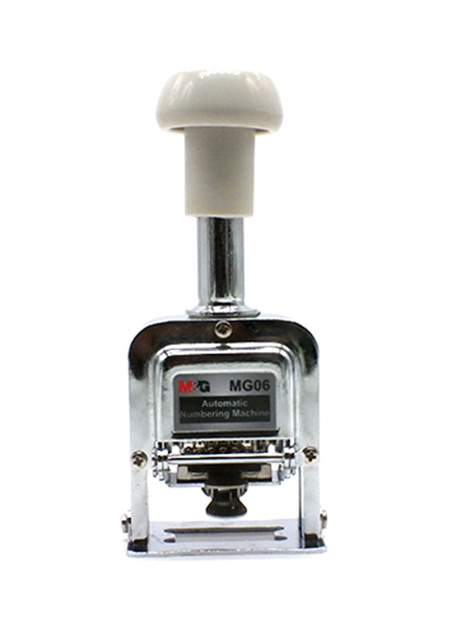 M&G 6-Digits English Numbering Stamp Silver 