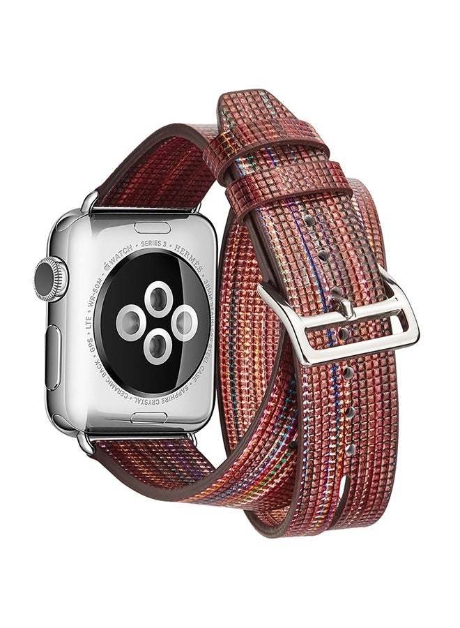 Generic - Leather Digital Watch Band For Apple Watch Series 3/2/1 38mm - Image 1