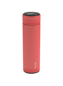 porodo Vacuum Insulated Anti-slip Designed Smart Flask With LCD Screen Temperature Display Red 500ml  - Image 1