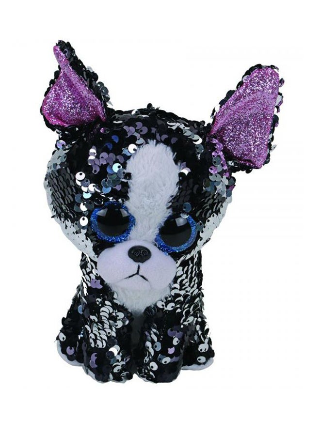 تي واي لعبة محشوة لينة مزينة بترتر قابل للقلب على هيئة كلب بورشا 6بوصة