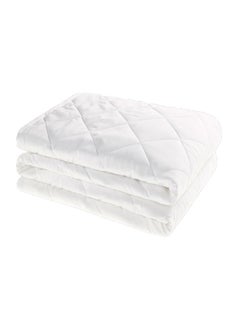 Soft Quilted Mattress Protector Fabric White 90x190cm