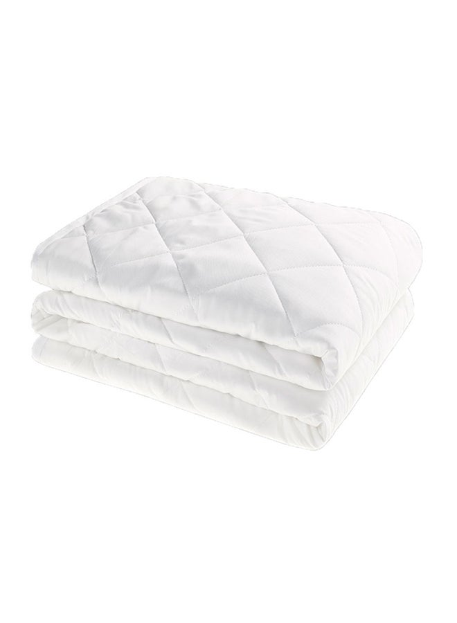 Maestro - Soft Quilted Mattress Protector Fabric White 90x190cm - Image 1