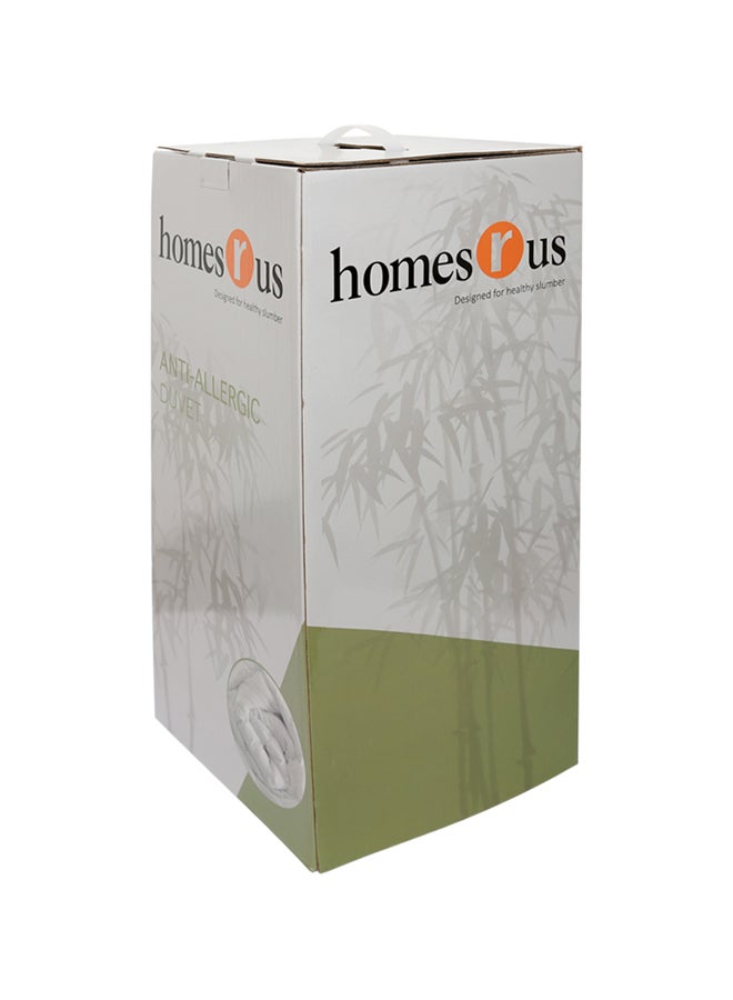homes r us - Breathable Material Lightweight Duvet Fabric White 260 x 240centimeter - Image 1