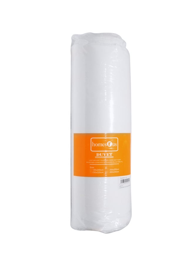homes r us - Breathable Material Lightweight Duvet Fabric White 230 x 220centimeter - Image 1