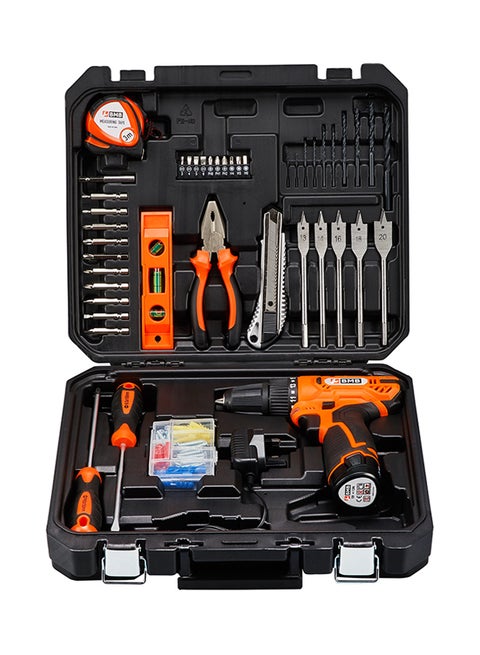 104-Piece Heavy Duty Cordless Drill Set Orange/Black