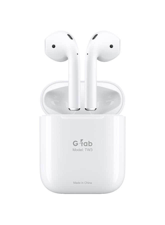 G-Tab - In-Ear Wireless Stereo Bluetooth Headphones White - Image 1