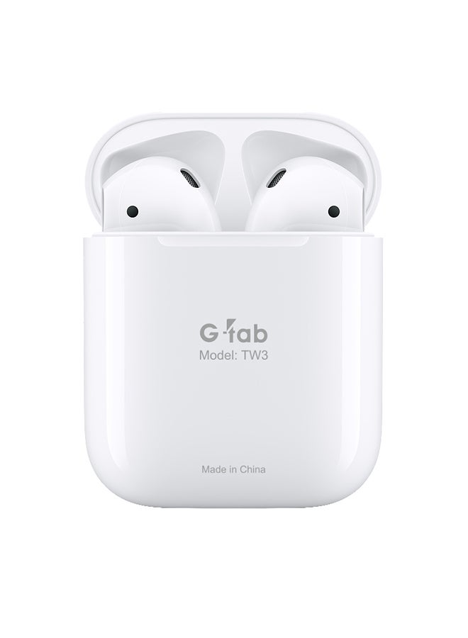 G-Tab - In-Ear Wireless Stereo Bluetooth Headphones White - Image 1