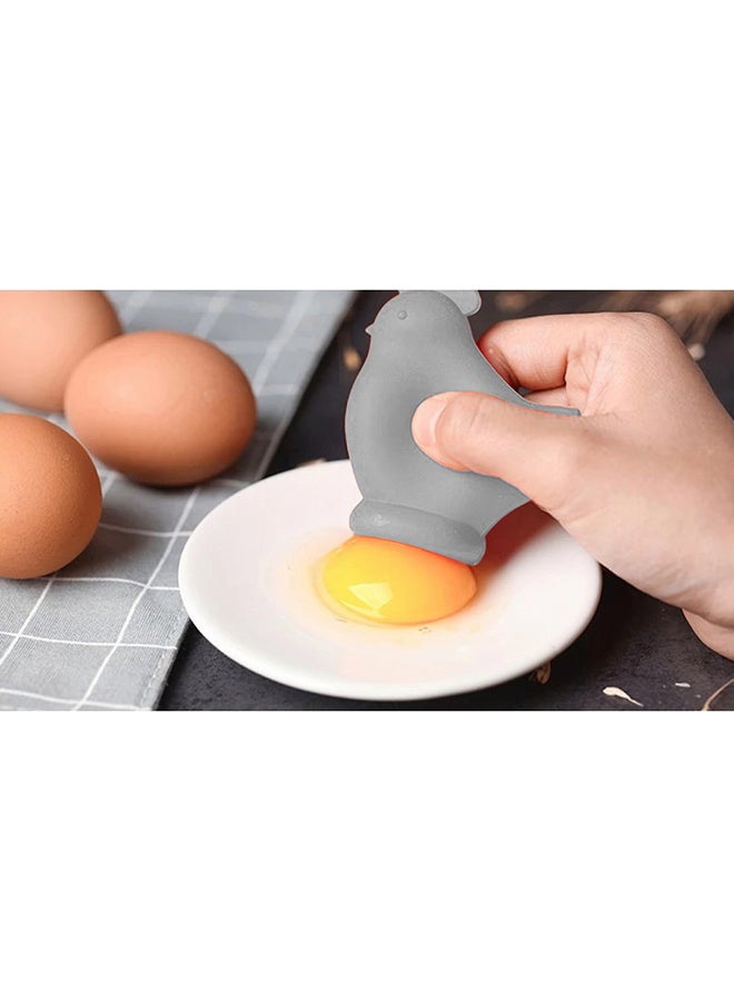 كويزين أرت أداة امتصاص صفار البيض من السيليكون رمادي 8x6.5x4سم - Image 2