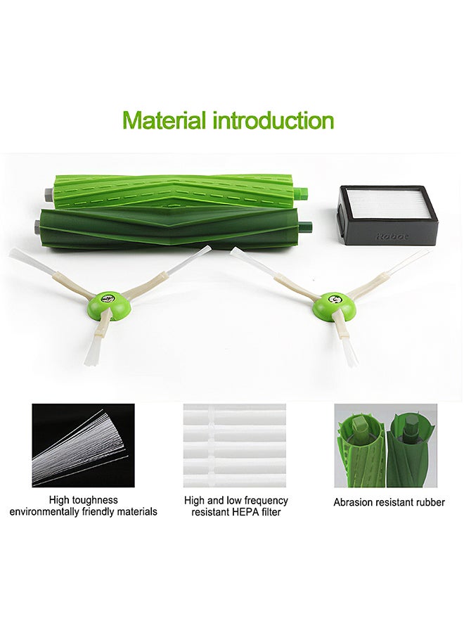 Multi-Surface Rubber Brush Replacement Accessories Kit For Irobot Roomba I7 I7+ I7 Plus E5 E6 E7 Series Robotic Vacuum Cleaner H7048 multicolour  - Image 4