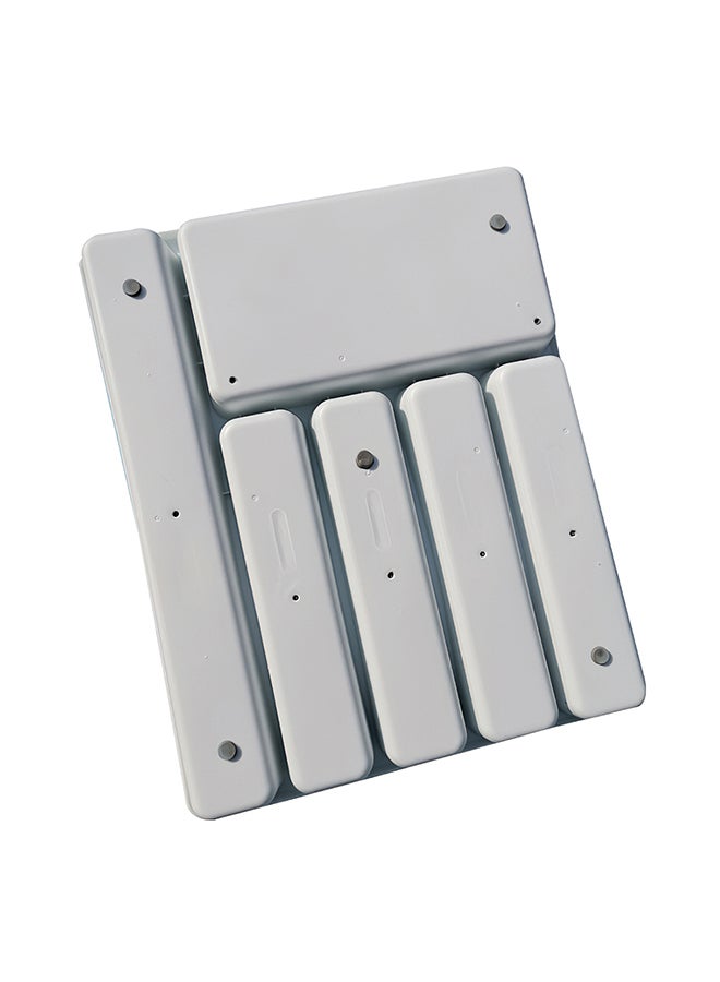 6 Section Cutlery Drawer Organizer Grey 32x4.5x40centimeter  - Image 2