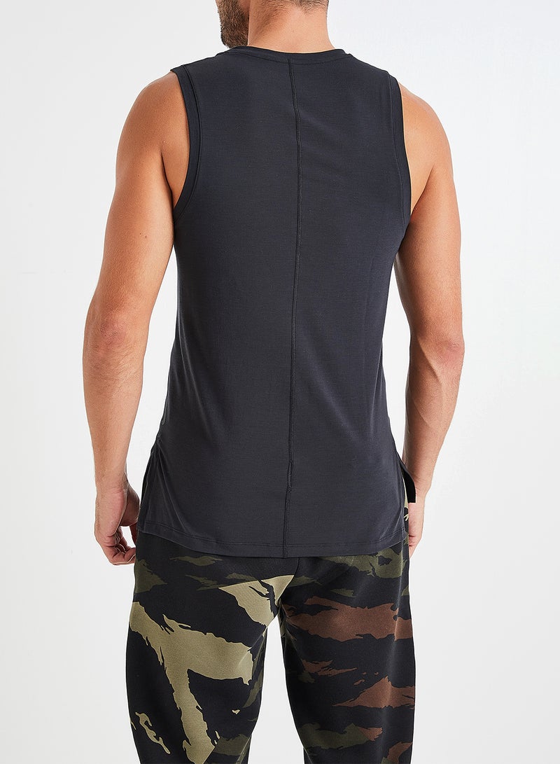 نايكي فيست يوغا سريع الجفاف بدون أكمام أسود - Image 3