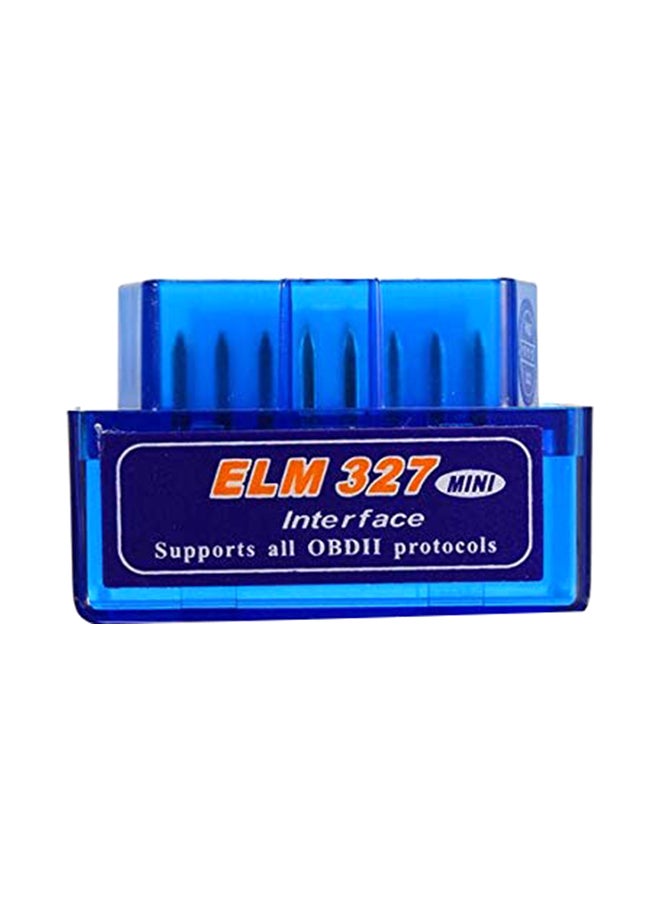 ELM 327 Bluetooth Diagnostic Car Auto Interface Scanner Blue 6.1 x 4.7 x 1.2inch - Image 1