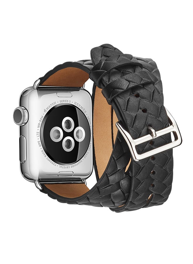 باند بديل لساعة أبل ووتش سيريز 3/ 2/ 1 مقاس 42 مم أسود - Image 1
