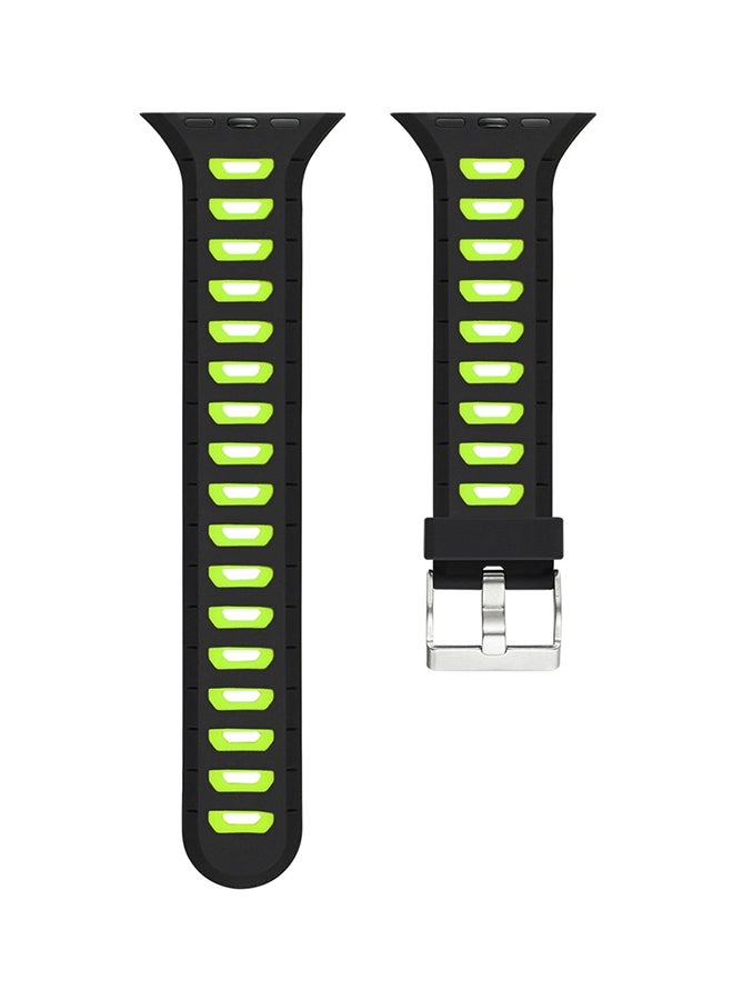 Replacement Band for Apple Watch Series 3 / 2 / 1 38mm Black/ Yellow - Image 1