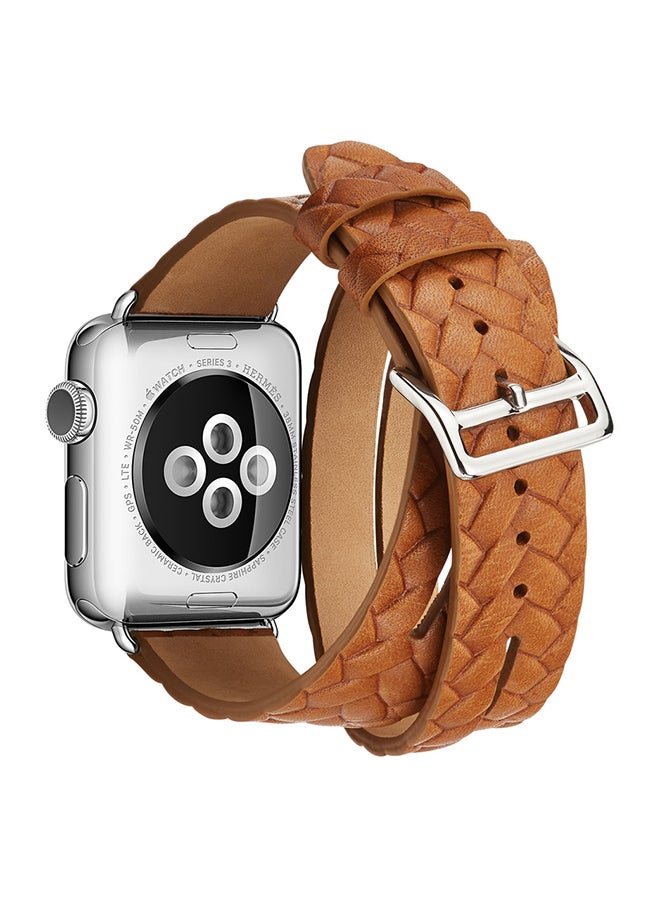 Replacement Band for Apple Watch Series 3 / 2 / 1 42mm Brown - Image 1