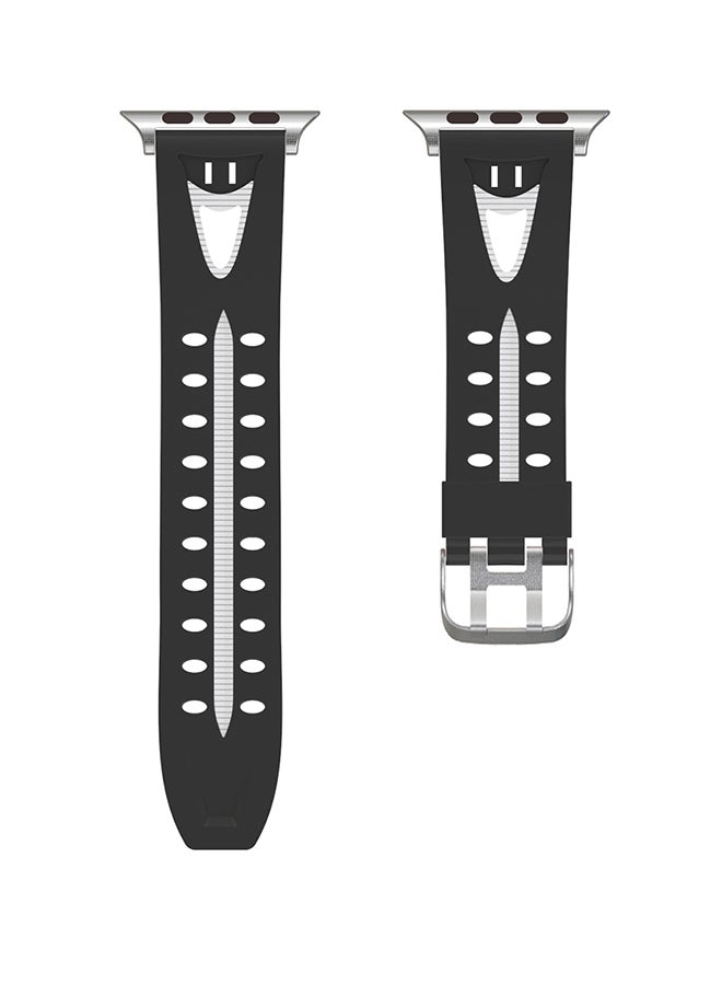 Replacement Band For Apple Watch Series 3 / 2 / 1 38mm Black/White - Image 1