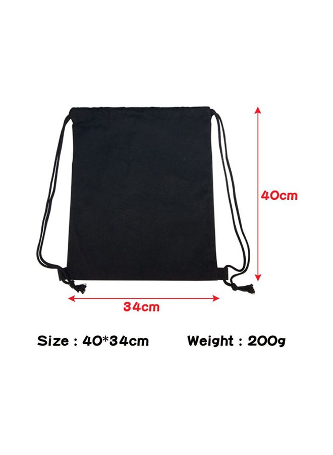 Lucky Korean Bts Drawstring Backpack Black - Image 2