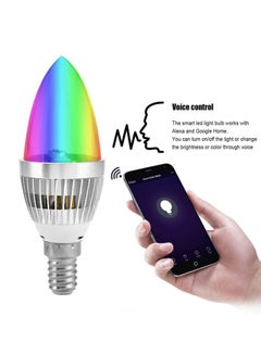 بيوينتي مصباح LED بتصميم شمعة بألوان متغيرة فضي / شفاف 11 x 6سم  - Image 2