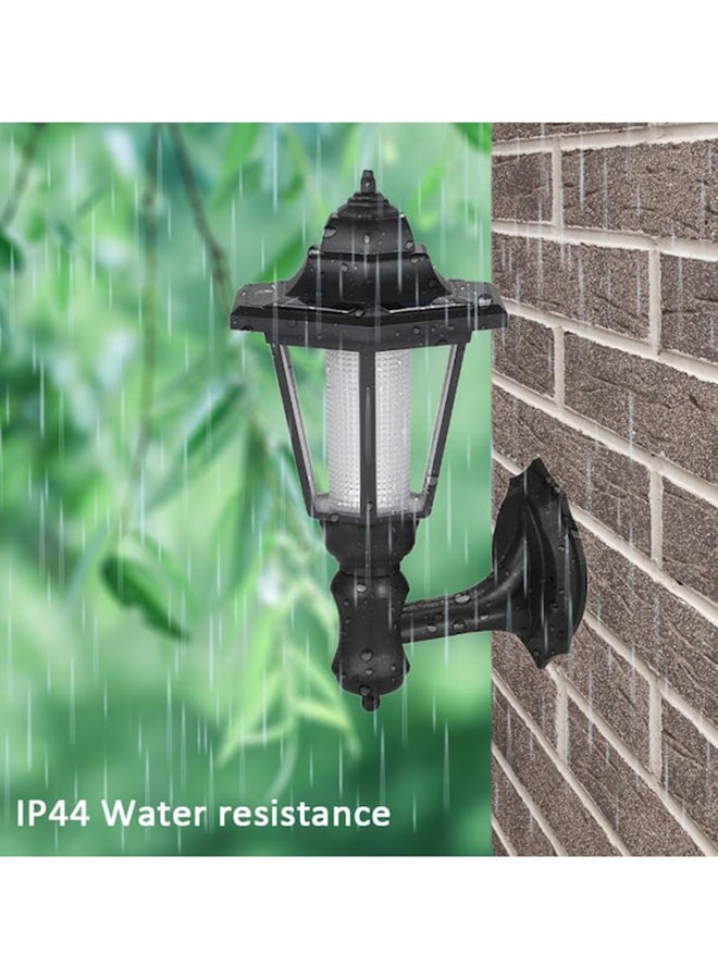 Beauenty Hexagonal LED Solar Powered Wall Light White/Black 16x20x31cm - Image 4