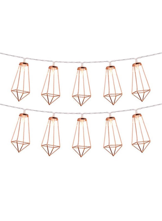 Beauenty 10-LED Geometric Cage String Light For Christmas Gold 1.5meter Gold 1.5meter  - Image 1
