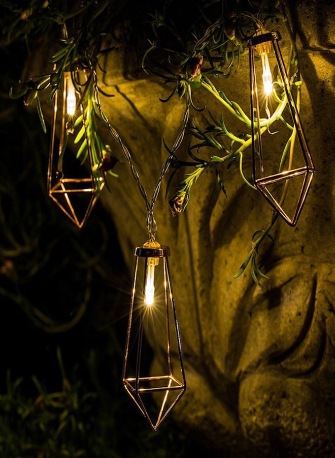 Beauenty 10-LED Geometric Cage String Light For Christmas Gold 1.5meter Gold 1.5meter  - Image 3