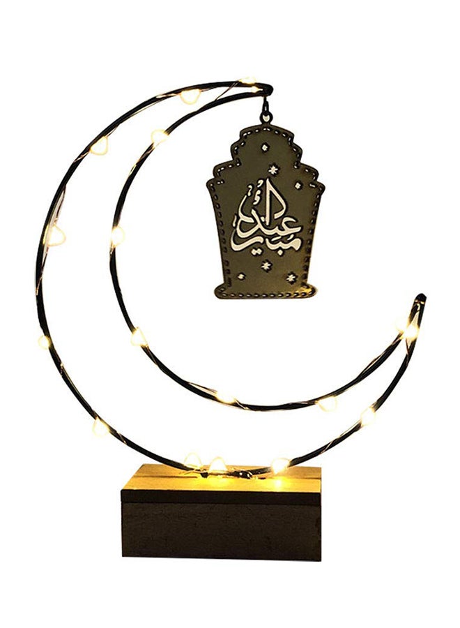 بيوينتي مصباح محفور بعبارة عيد مبارك للزينة بني 24x19Ø³Ù†ØªÙŠÙ…ØªØ± - Image 1