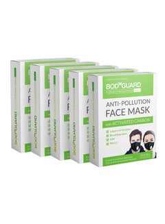 Bodyguard Pack Of 5 Reusable Anti Pollution Face Mask With Activated Carbon  - Image 1