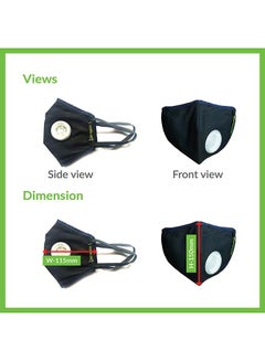 Bodyguard Pack Of 5 Reusable Anti Pollution Face Mask With Activated Carbon  - Image 2