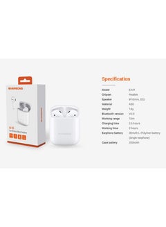 RIVERSONG Wireless Earbuds With Charging Box White  - Image 5