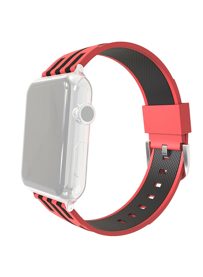 Replacement Band For Apple Watch 42mm Red / Black - Image 4