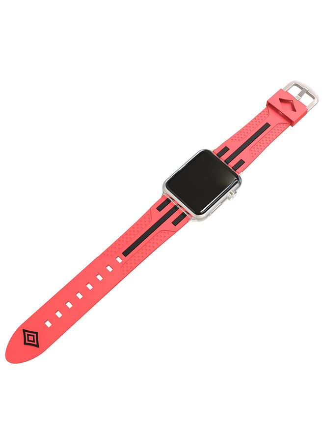 Replacement Band For Apple Watch 42mm Red / Black - Image 2