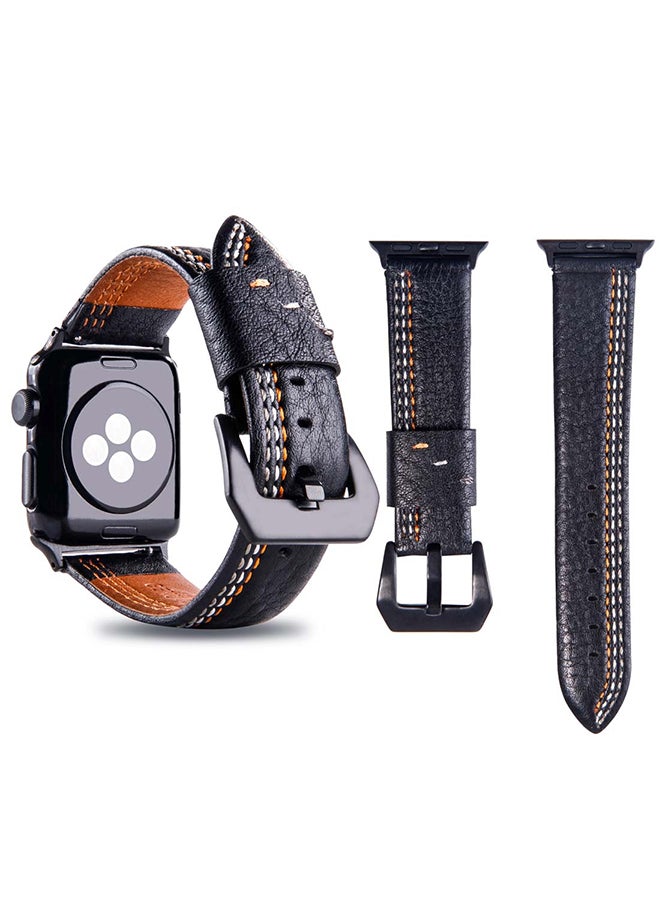 باند بديل لساعة أبل ووتش سيريز 3/ 2/ 1 مقاس 42 مم أسود - Image 3