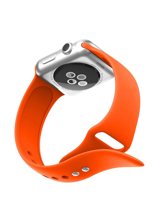 Replacement Band for Apple Watch Series 3 / 2 / 1 42mm Orange - Image 2
