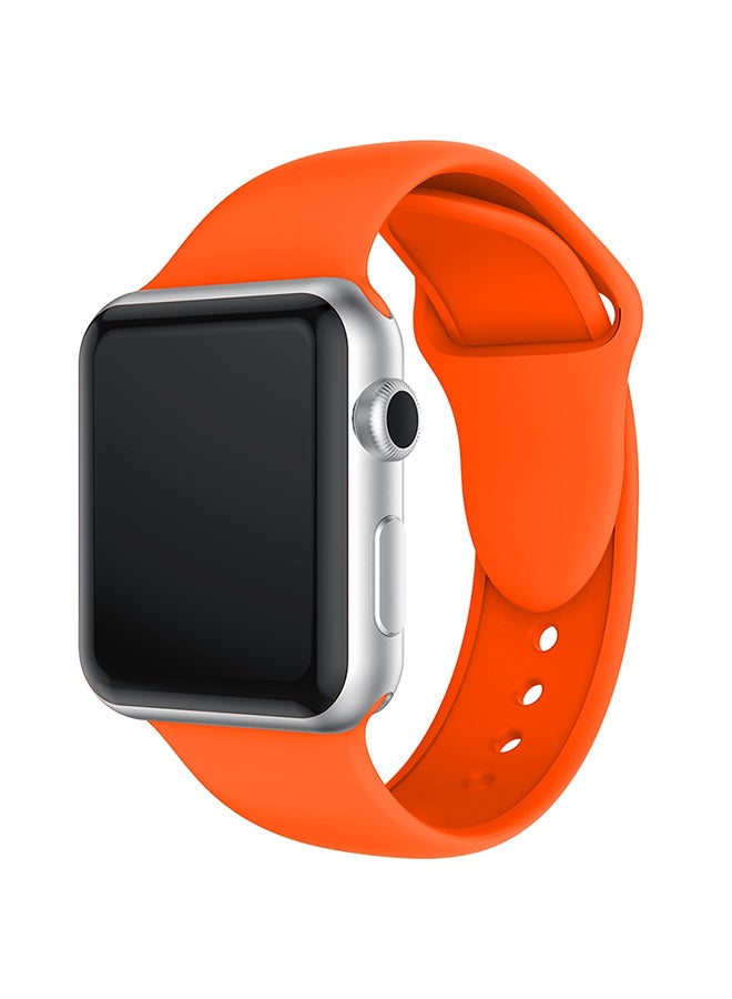 Replacement Band for Apple Watch Series 3 / 2 / 1 42mm Orange - Image 4
