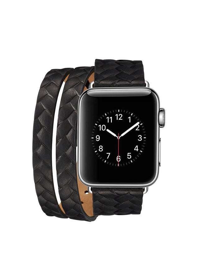 باند بديل لساعة أبل ووتش سيريز 3/ 2/ 1 مقاس 42 مم أسود - Image 2