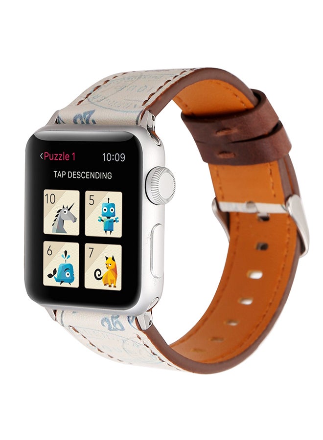 باند بديل لساعة أبل ووتش سيريز 3/ 2/ 1 مقاس 42 مم بيج - Image 4