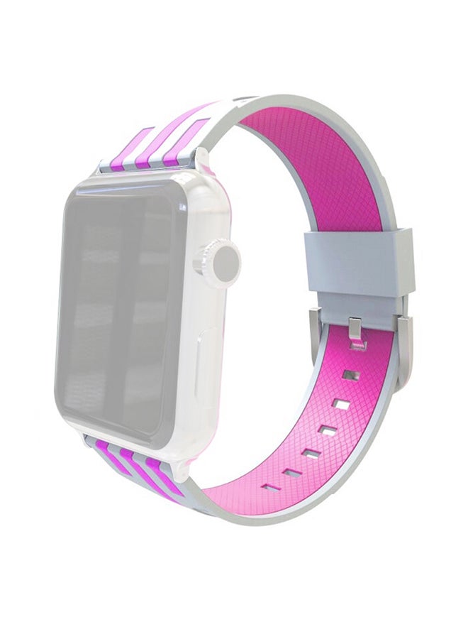 Replacement Band For Apple Watch 38mm Magenta / White - Image 3