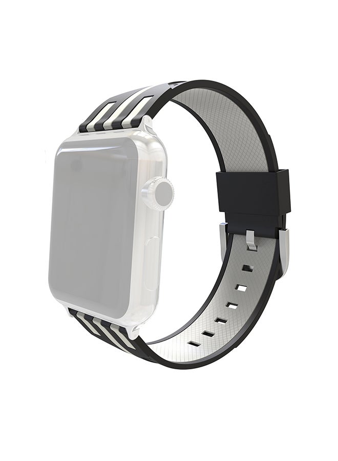 Replacement Band For Apple Watch 38mm Black / White - Image 4