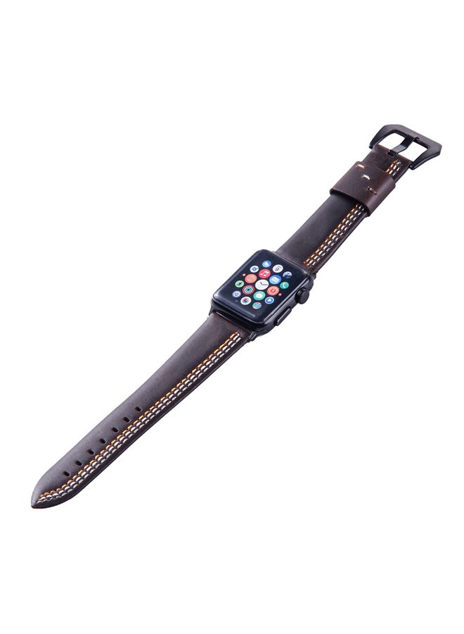 Replacement Band For Apple Watch Series 3 / 2 / 1 42mm Coffee - Image 2