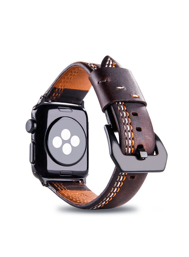 Replacement Band For Apple Watch Series 3 / 2 / 1 42mm Coffee - Image 3