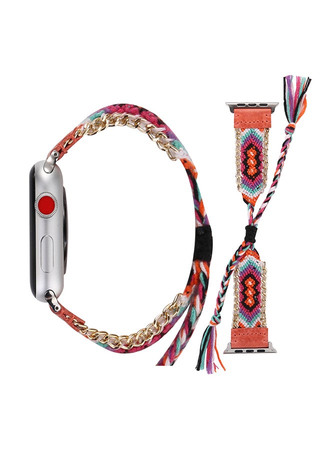 سوار ساعة يد رقمية من الجلد لساعة أبل الذكية سيريز 3/2/1 مقاس 42 مم متعدد الألوان - Image 3